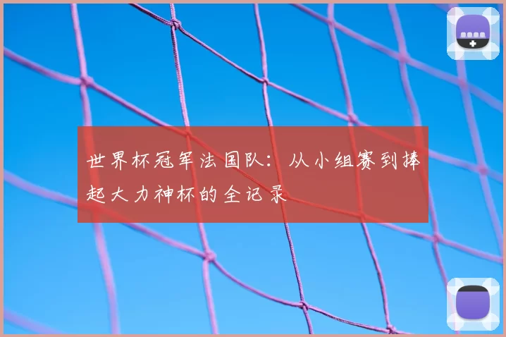世界杯冠军法国队:从小组赛到捧起大力神杯的全记录