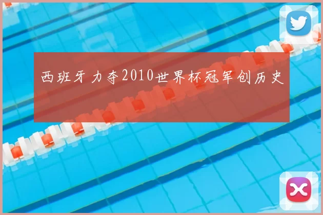 西班牙力夺2010世界杯冠军创历史